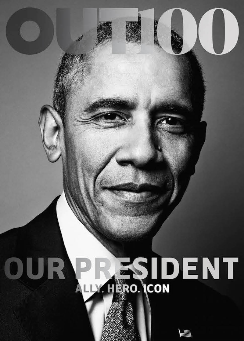 Illustration for article titled Obama Is the First-Ever Sitting President to Cover Out's 100 Issue